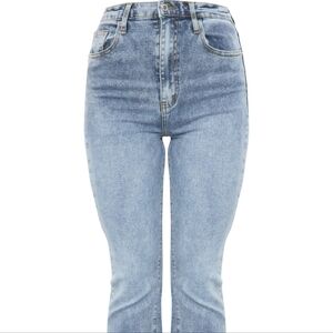 Pretty little thing high rise flare jeans, vintage wash. Size 4.